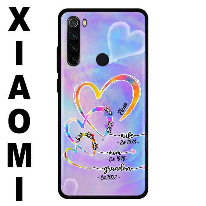 Personalized Mom Phone Case - Gift Idea For Mom/Grandma - Upto 4 Children/5 Grandchildren - Cases For Oppo/Xiaomi/Huawei