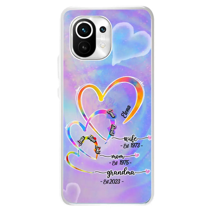 Personalized Mom Phone Case - Gift Idea For Mom/Grandma - Upto 4 Children/5 Grandchildren - Cases For Oppo/Xiaomi/Huawei