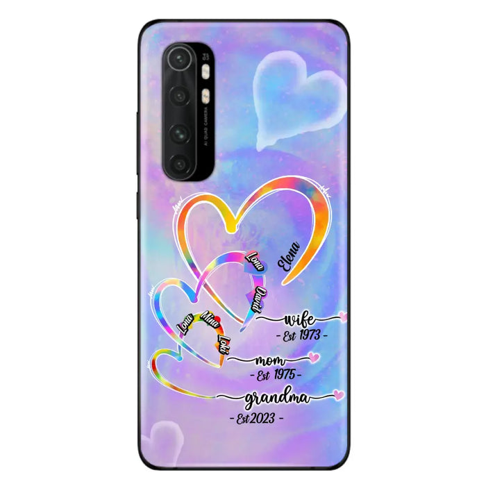 Personalized Mom Phone Case - Gift Idea For Mom/Grandma - Upto 4 Children/5 Grandchildren - Cases For Oppo/Xiaomi/Huawei