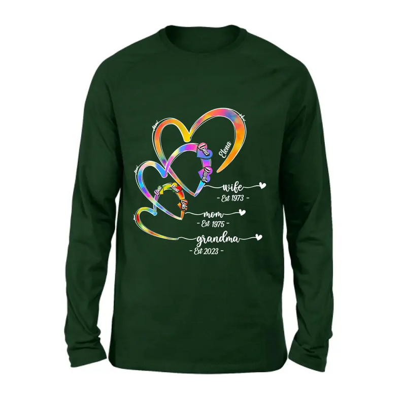Personalized Mom Shirt/Hoodie - Gift Idea For Mom/Grandma - Up to 4 Children/5 Grandchildren