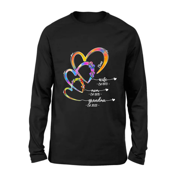 Personalized Mom Shirt/Hoodie - Gift Idea For Mom/Grandma - Upto 4 Children/5 Grandchildren