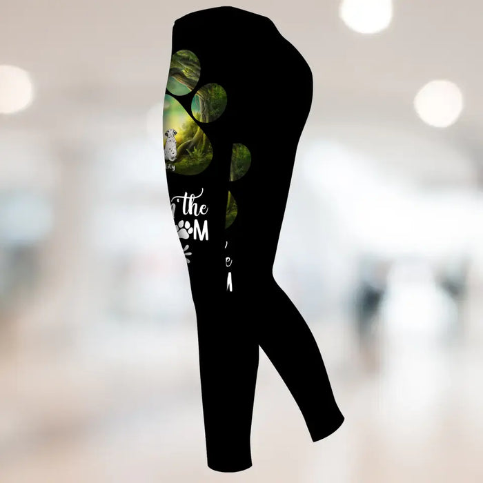 Personalized Dog Mom AOP Women's High Waist Leggings - Up to 6 Dogs - Gift Idea for Dog Lovers - Rockin' The Dog Mom Life