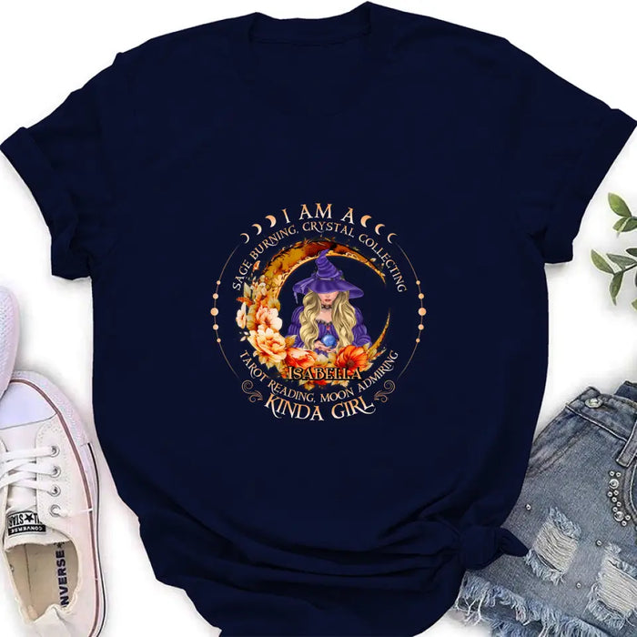 Personalized Witch Shirt/Hoodie - Gift Idea For Halloween - I Am A Sage Burning, Crystal Collecting, Tarot Reading, Moon Admiring Kinda Girl