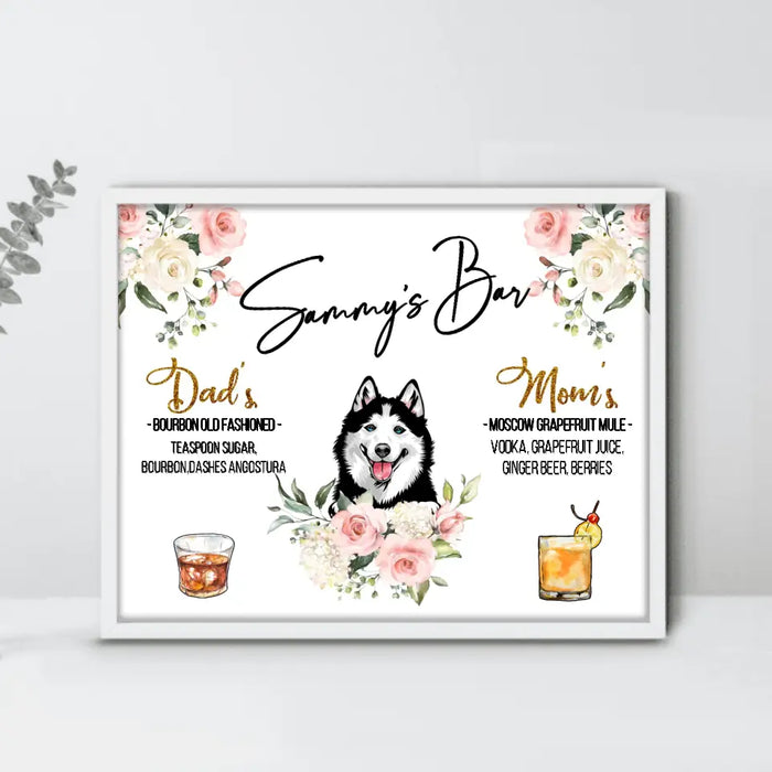 Personalized Wedding Poster - Up to 3 Dogs - Wedding/Anniversary Gift for Couple/Dog Lovers