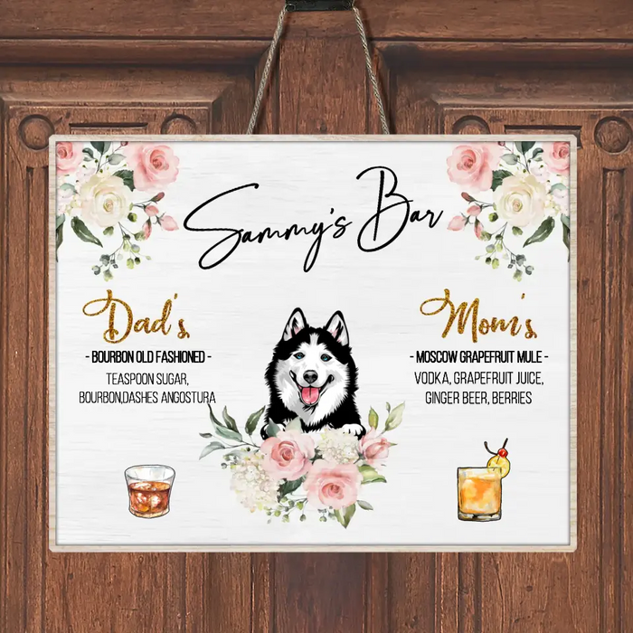 Custom Personalized Wedding Wooden Sign - Upto 3 Dogs - Wedding/Anniversary Gift for Couple/Dog Lovers