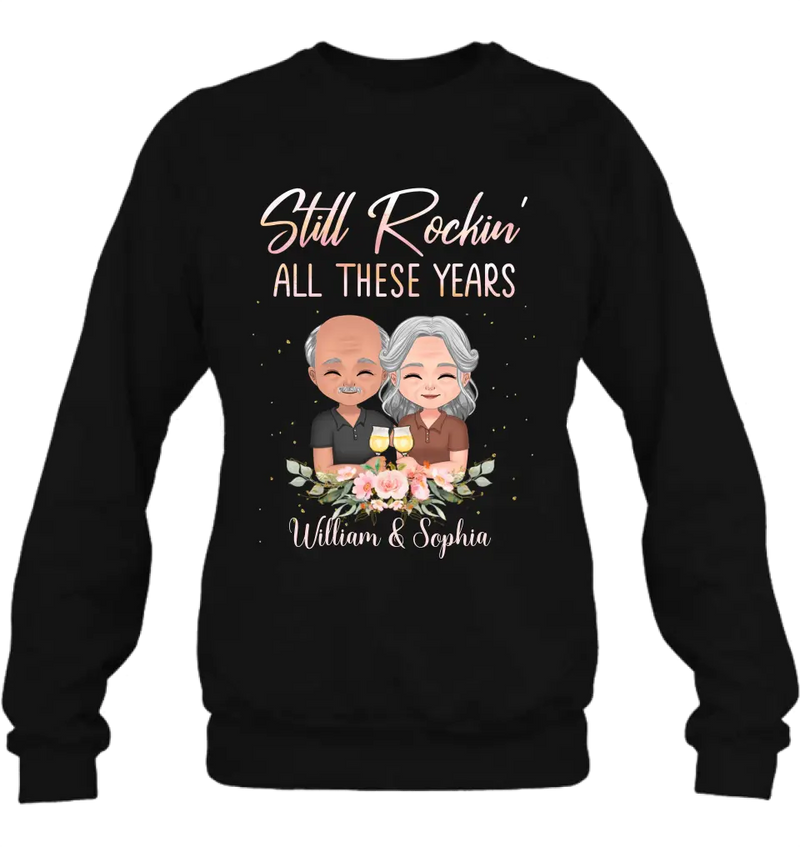 Personalized Couple Shirt/Hoodie - Gift Idea For Couple/Wedding Anniversary - Still Rockin' All These Years