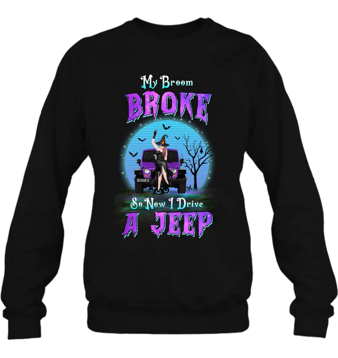 Custom Personalized Off-Road Witch Shirt/Hoodie - Gift Idea For Witch Lover/ Halloween - My Broom Broke