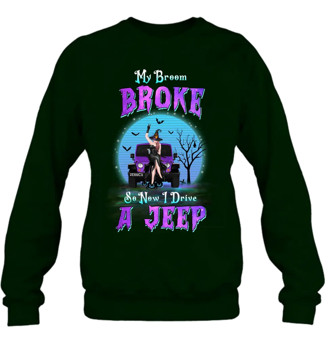 Custom Personalized Off-Road Witch Shirt/Hoodie - Gift Idea For Witch Lover/ Halloween - My Broom Broke