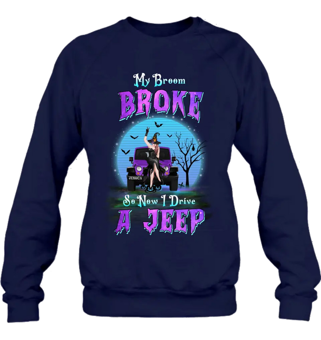 Custom Personalized Off-Road Witch Shirt/Hoodie - Gift Idea For Witch Lover/ Halloween - My Broom Broke