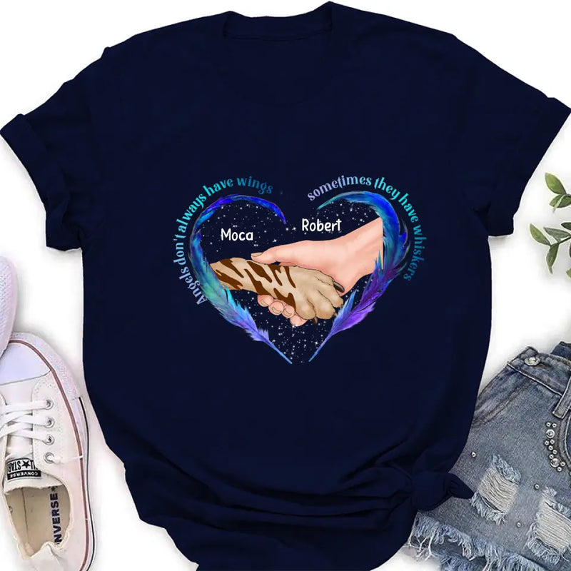 Personalized Memorial Dog Shirt/Hoodie - Memorial Gift Idea for Dog Owners - Angels Don't Always Have Wings Sometimes They Have Whiskers