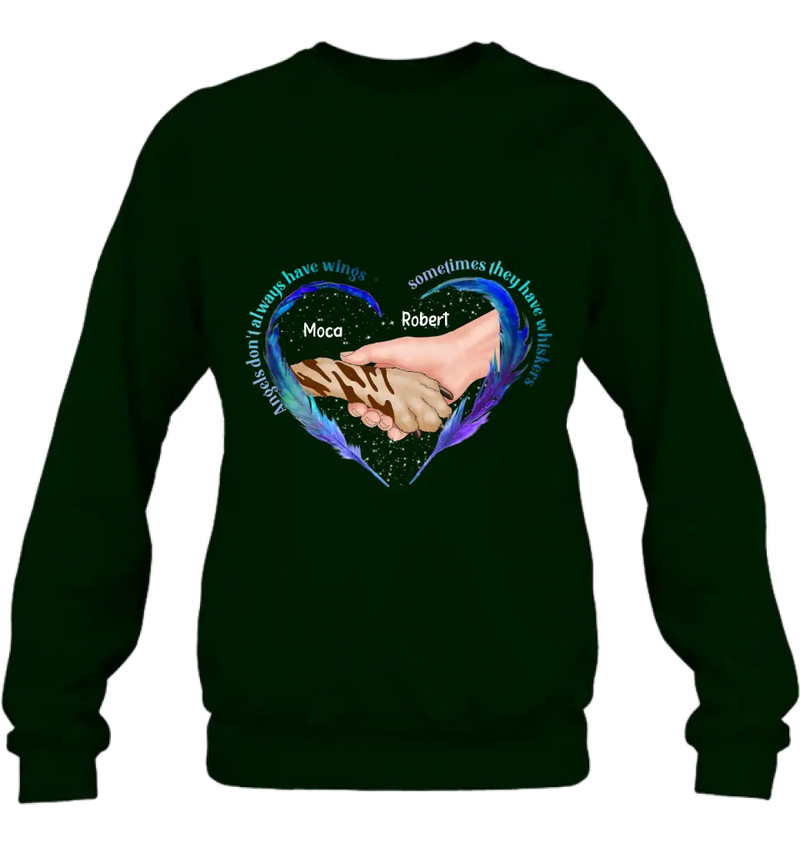 Personalized Memorial Dog Shirt/Hoodie - Memorial Gift Idea for Dog Owners - Angels Don't Always Have Wings Sometimes They Have Whiskers