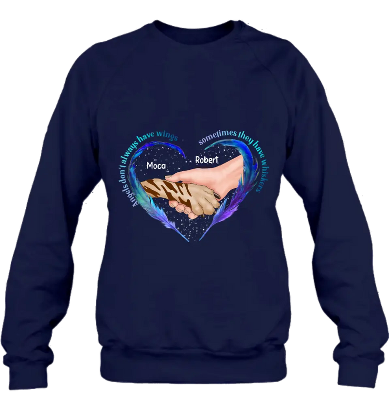 Personalized Memorial Dog Shirt/Hoodie - Memorial Gift Idea for Dog Owners - Angels Don't Always Have Wings Sometimes They Have Whiskers