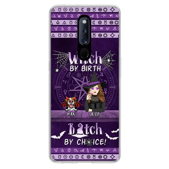 Custom Personalized Witch Phone Case - Halloween Gift Idea for Witch Lovers/Pet Lovers - Upto 3 Dogs/Cats - Witch By Birth Bitch By Choice - Case For Xiaomi/ Oppo/ Huawei