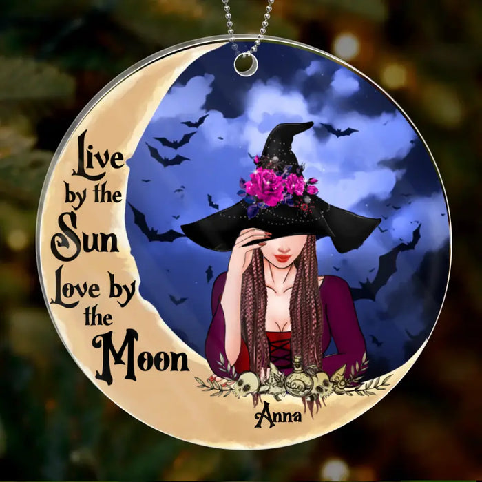 Custom Personalized Witch Circle Wooden/ Acrylic Ornament - Halloween Gift Idea - Witch By Nature Bitch By Choice