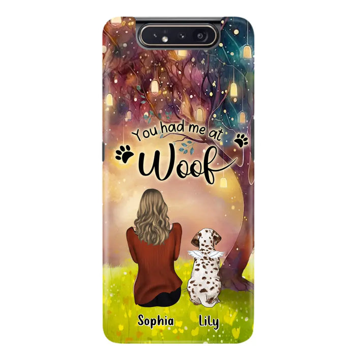 Custom Personalized Memorial Dog Mom Phone Case - Upto 3 Dogs - Memorial Gift Idea for Dog Lovers - You Had Me At Woof