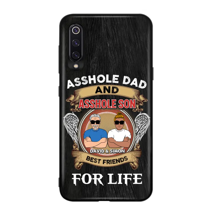 Custom Personalized Dad And Son Phone Case - Funny Gift Idea for Dad from Son - Asshole Dad And Asshole Son Best Friends For Life - Case for Xiaomi/Huawei/Oppo