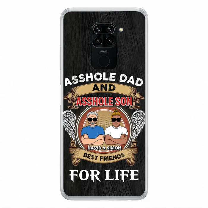 Custom Personalized Dad And Son Phone Case - Funny Gift Idea for Dad from Son - Asshole Dad And Asshole Son Best Friends For Life - Case for Xiaomi/Huawei/Oppo