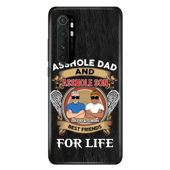 Custom Personalized Dad And Son Phone Case - Funny Gift Idea for Dad from Son - Asshole Dad And Asshole Son Best Friends For Life - Case for Xiaomi/Huawei/Oppo