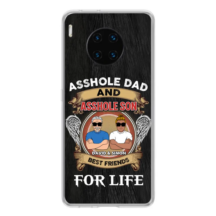 Custom Personalized Dad And Son Phone Case - Funny Gift Idea for Dad from Son - Asshole Dad And Asshole Son Best Friends For Life - Case for Xiaomi/Huawei/Oppo