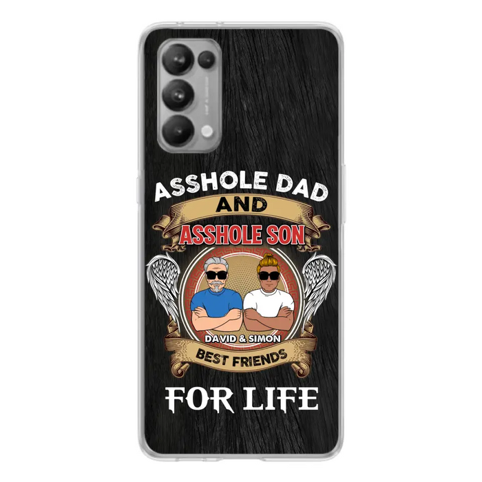 Custom Personalized Dad And Son Phone Case - Funny Gift Idea for Dad from Son - Asshole Dad And Asshole Son Best Friends For Life - Case for Xiaomi/Huawei/Oppo