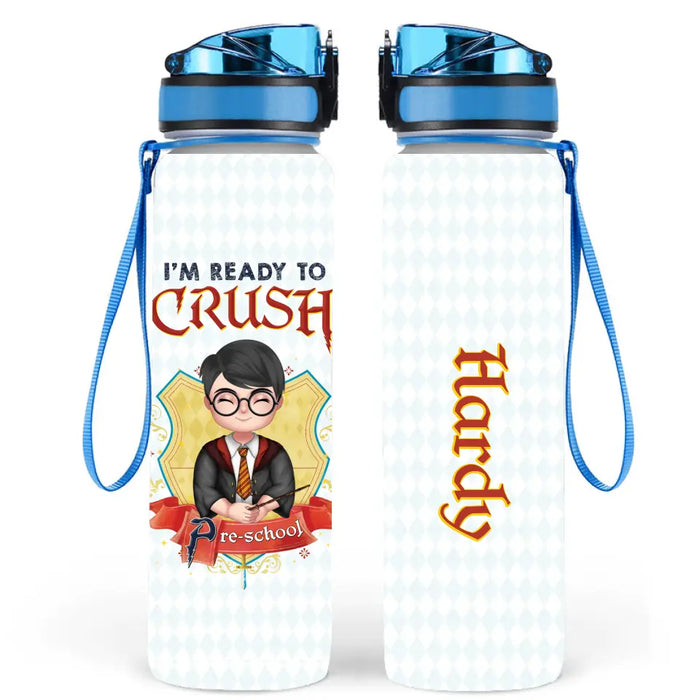 Personalized Back To School Tracker Bottle - Gift Idea For Son/ Daughter - I'm Ready To Crush Pre-school