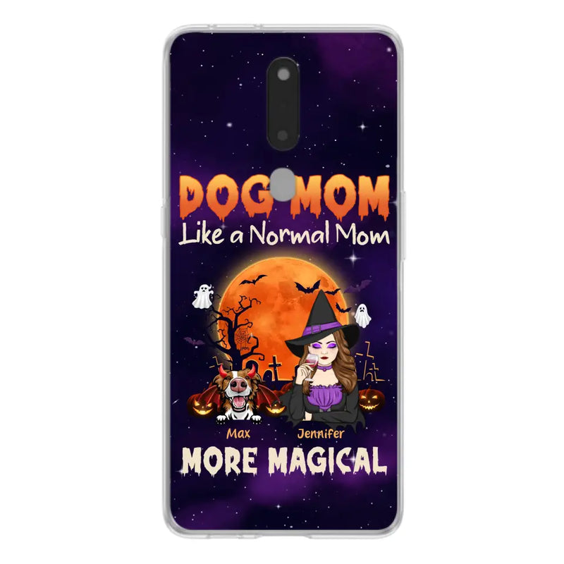 Personalized Witch Pet Mom Phone Case - Halloween Gift Idea for Pet Lovers - Up to 3 Dogs/Cats - Dog Mom Like A Normal Mom More Magical - Case For Xiaomi/ Oppo/ Huawei