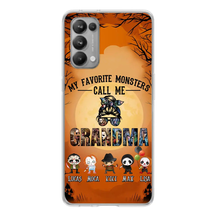 Personalized Halloween Phone Case - Halloween Gift Idea for Halloween - Upto 5 Characters - My Favorite Monsters Call Me Grandma - Case For Oppo/Xiaomi/Huawei