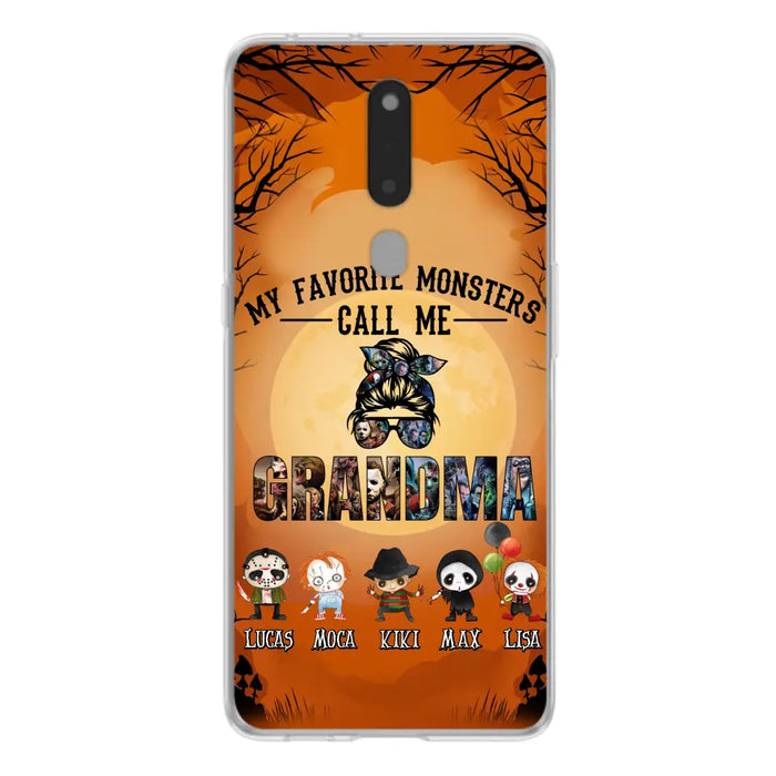 Personalized Halloween Phone Case - Halloween Gift Idea for Halloween - Upto 5 Characters - My Favorite Monsters Call Me Grandma - Case For Oppo/Xiaomi/Huawei