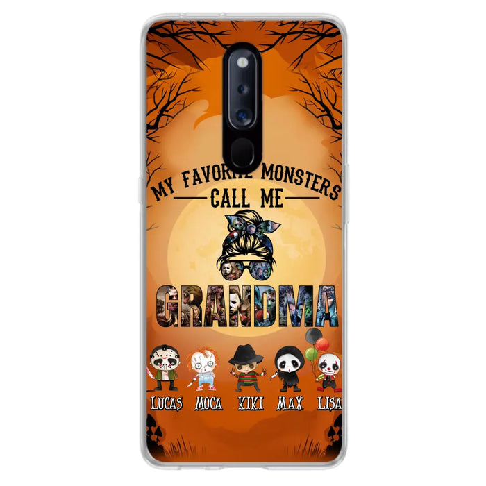 Personalized Halloween Phone Case - Halloween Gift Idea for Halloween - Upto 5 Characters - My Favorite Monsters Call Me Grandma - Case For Oppo/Xiaomi/Huawei