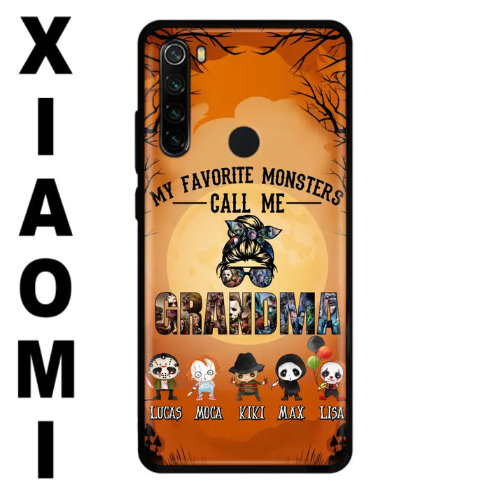 Personalized Halloween Phone Case - Halloween Gift Idea for Halloween - Upto 5 Characters - My Favorite Monsters Call Me Grandma - Case For Oppo/Xiaomi/Huawei