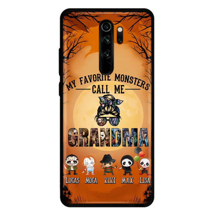 Personalized Halloween Phone Case - Halloween Gift Idea for Halloween - Upto 5 Characters - My Favorite Monsters Call Me Grandma - Case For Oppo/Xiaomi/Huawei