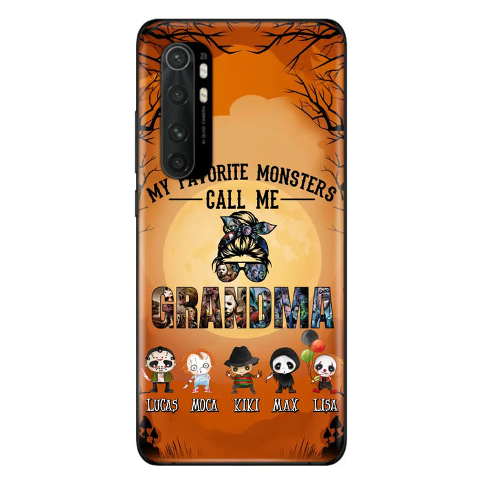 Personalized Halloween Phone Case - Halloween Gift Idea for Halloween - Upto 5 Characters - My Favorite Monsters Call Me Grandma - Case For Oppo/Xiaomi/Huawei