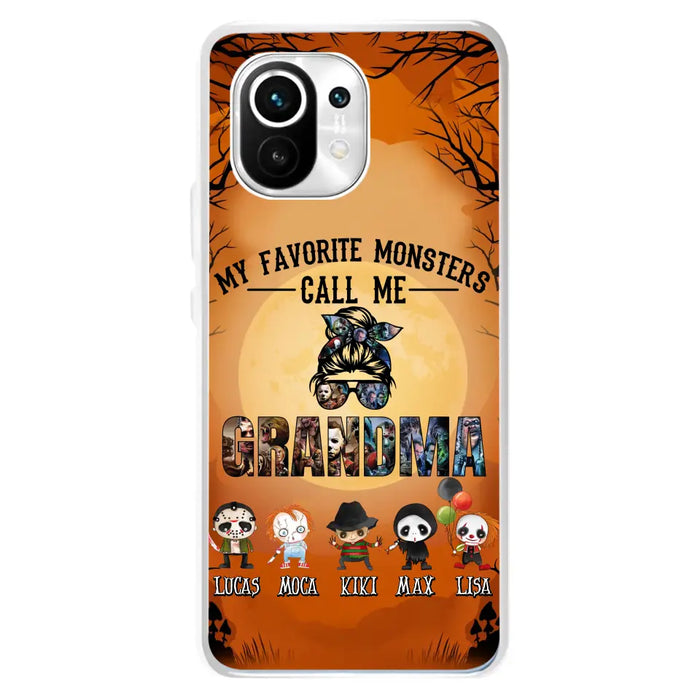 Personalized Halloween Phone Case - Halloween Gift Idea for Halloween - Upto 5 Characters - My Favorite Monsters Call Me Grandma - Case For Oppo/Xiaomi/Huawei