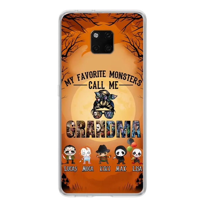 Personalized Halloween Phone Case - Halloween Gift Idea for Halloween - Upto 5 Characters - My Favorite Monsters Call Me Grandma - Case For Oppo/Xiaomi/Huawei