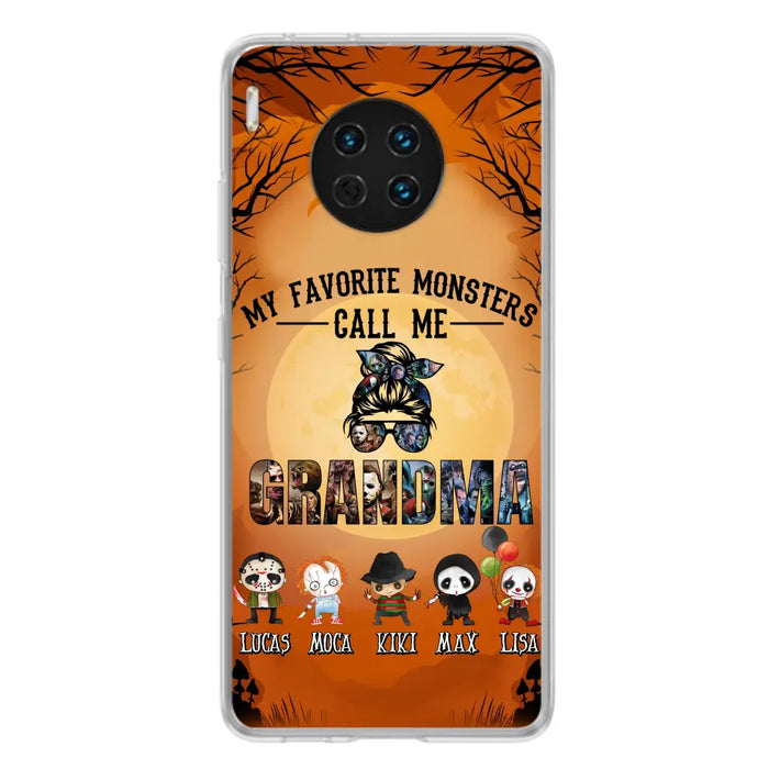 Personalized Halloween Phone Case - Halloween Gift Idea for Halloween - Upto 5 Characters - My Favorite Monsters Call Me Grandma - Case For Oppo/Xiaomi/Huawei