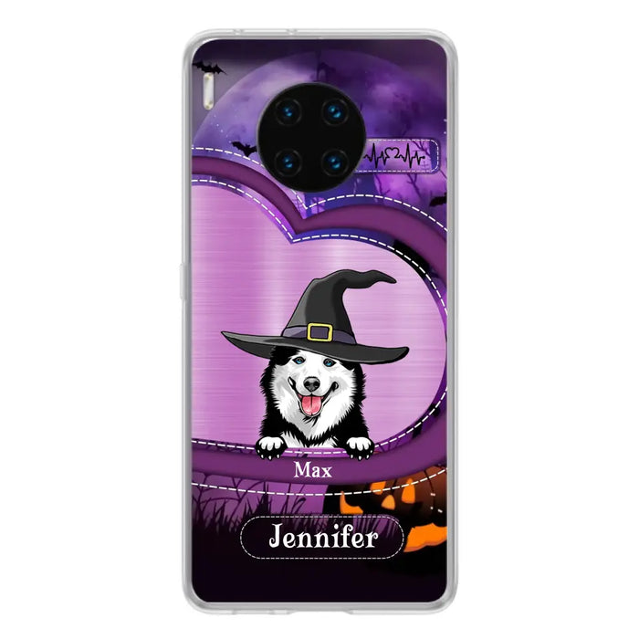 Custom Personalized Dog Halloween Phone Case - Gift Idea For Dog Lover/ Halloween - Upto 3 Dogs - Case For Xiaomi/ Oppo/ Huawei