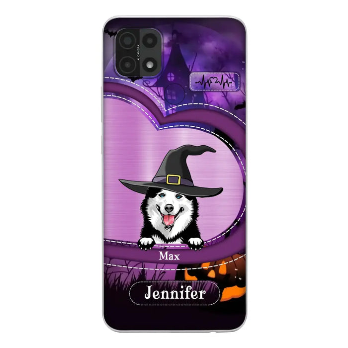 Custom Personalized Dog Halloween Phone Case - Gift Idea For Dog Lover/ Halloween - Upto 3 Dogs - Case For Xiaomi/ Oppo/ Huawei