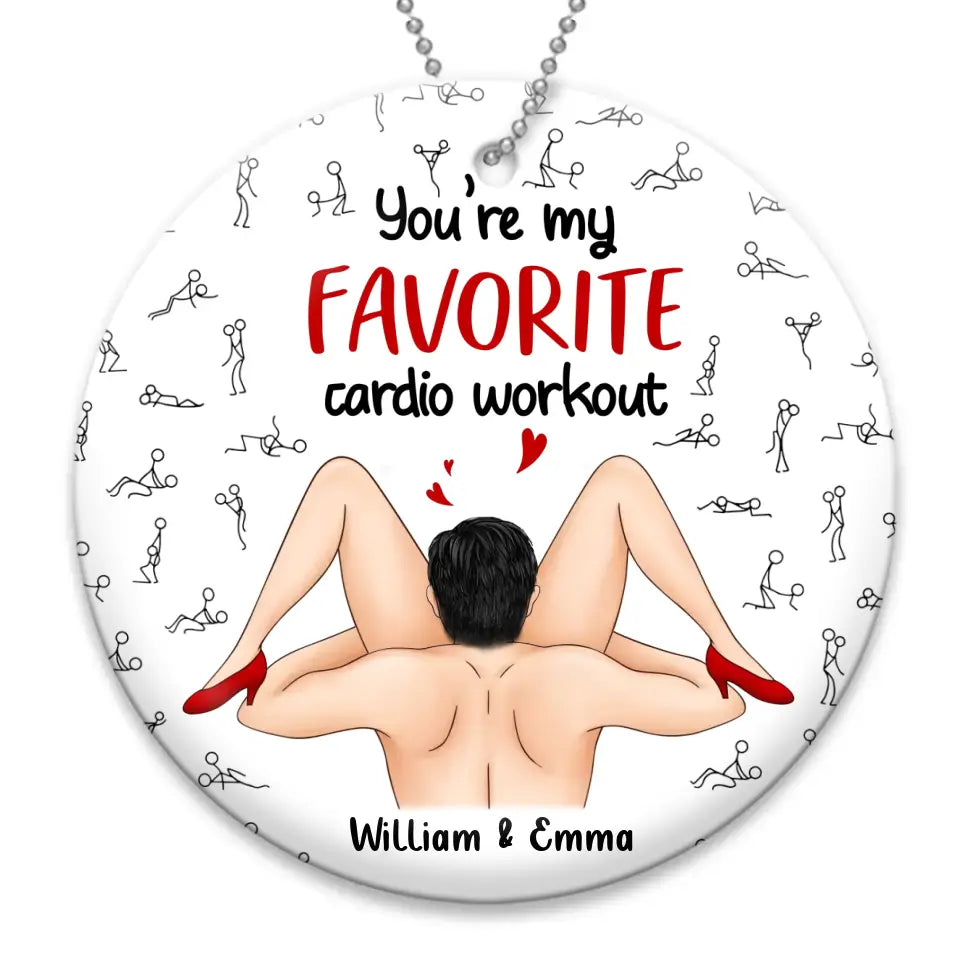 Gifts For Couple Couples Christmas You're My Favorite Cardio Workout Ornament Wooden Ornament Couple