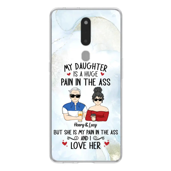 Custom Personalized Dad And Daughter Phone Case - Gift Idea For Dad/ Father's Day/Birthday - My Daughter Is A Huge Pain In The Ass - Case For Xiaomi/Oppo/Huawei