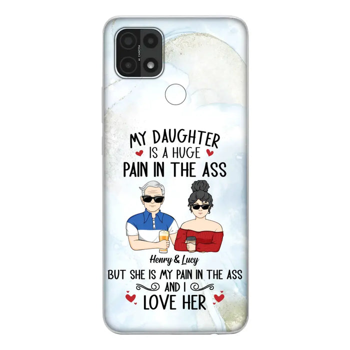 Custom Personalized Dad And Daughter Phone Case - Gift Idea For Dad/ Father's Day/Birthday - My Daughter Is A Huge Pain In The Ass - Case For Xiaomi/Oppo/Huawei