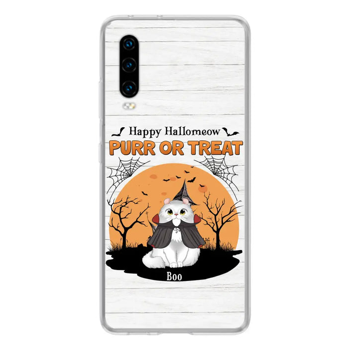 Custom Personalized Meowloween Phone Case - Up to 6 Cats - Halloween Gift Idea for Cat Lovers - Happy Hallomeow - Case for Xiaomi/Huawei/Oppo