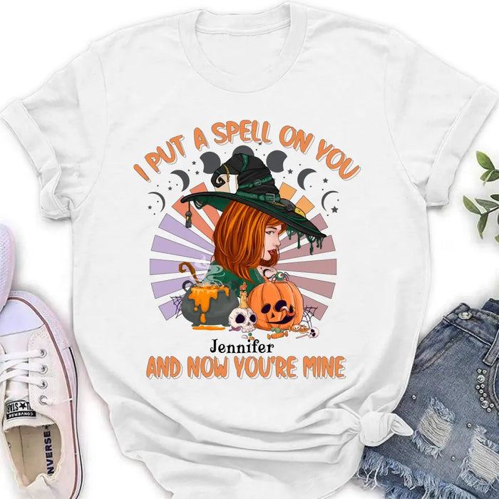 Personalized Halloween Witch Shirt/ Hoodie - Gift Idea For Halloween - I Put A Smell On You And Now You're Mine