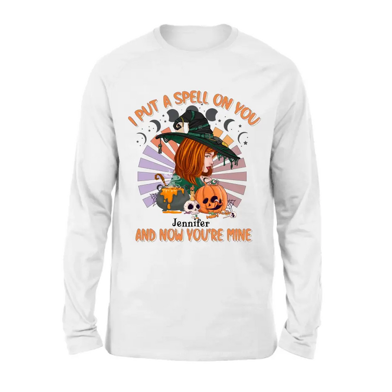 Personalized Halloween Witch Shirt/ Hoodie - Gift Idea For Halloween - I Put A Smell On You And Now You're Mine
