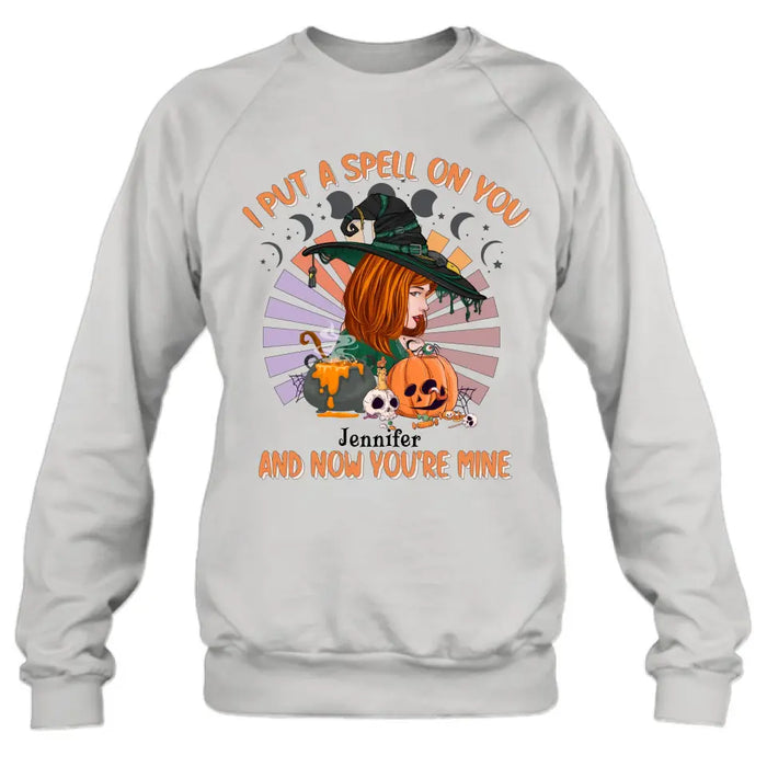 Personalized Halloween Witch Shirt/ Hoodie - Gift Idea For Halloween - I Put A Smell On You And Now You're Mine