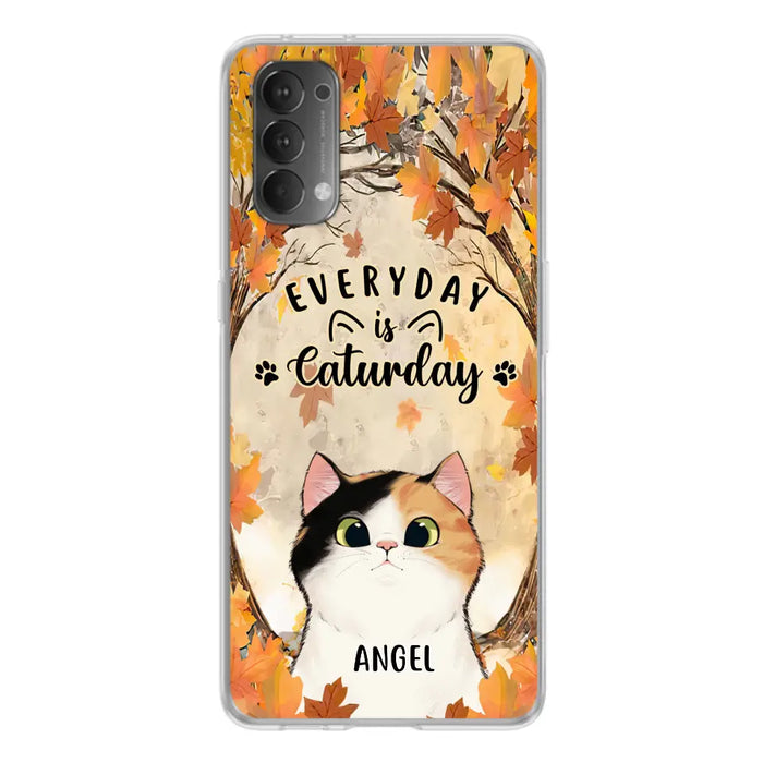 Custom Personalized Cat Phone Case For Oppo/Xiaomi/Huawei - Gift Idea For Cat Lover - Up to 6 Cats - Everyday Is Caturday