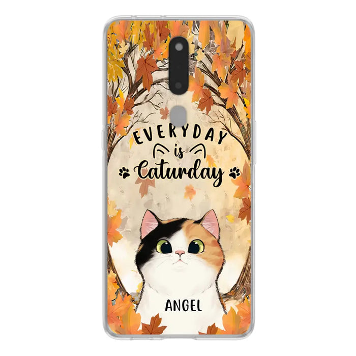 Custom Personalized Cat Phone Case For Oppo/Xiaomi/Huawei - Gift Idea For Cat Lover - Up to 6 Cats - Everyday Is Caturday