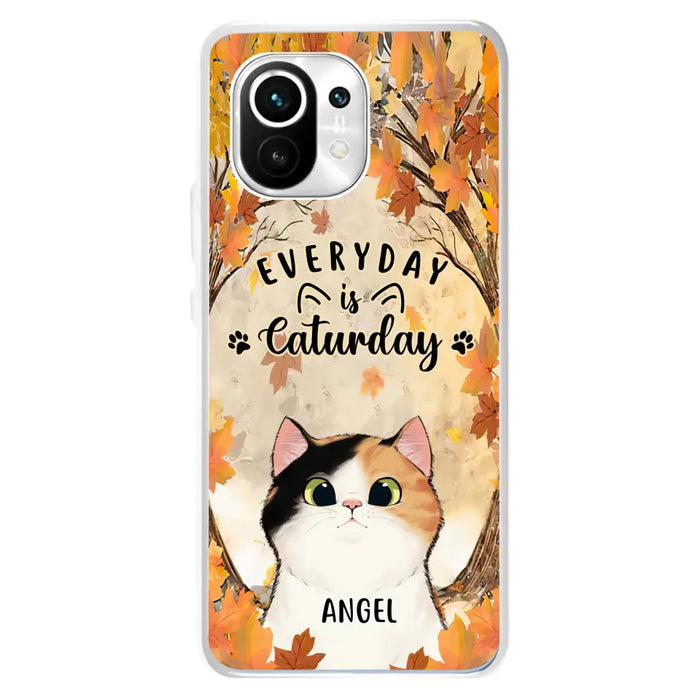 Custom Personalized Cat Phone Case For Oppo/Xiaomi/Huawei - Gift Idea For Cat Lover - Up to 6 Cats - Everyday Is Caturday