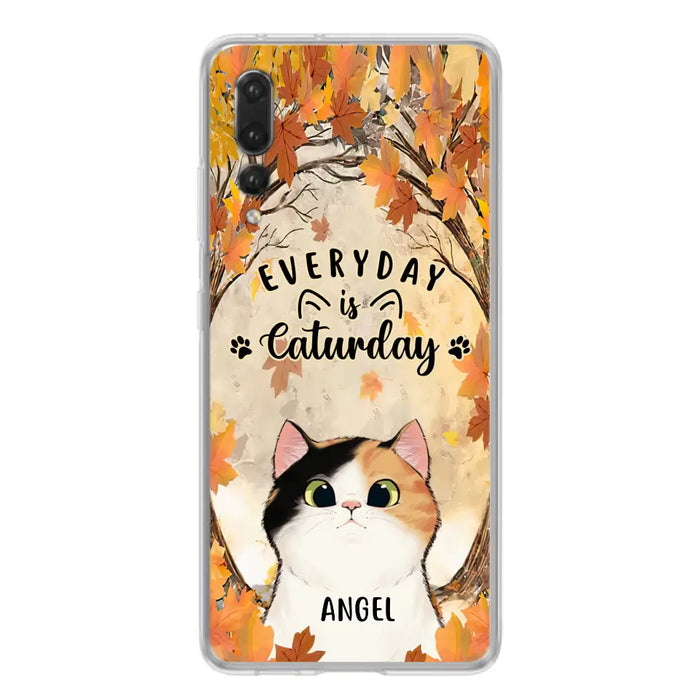 Custom Personalized Cat Phone Case For Oppo/Xiaomi/Huawei - Gift Idea For Cat Lover - Up to 6 Cats - Everyday Is Caturday