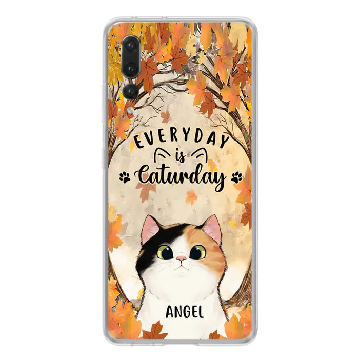 Custom Personalized Cat Phone Case For Oppo/Xiaomi/Huawei - Gift Idea For Cat Lover - Up to 6 Cats - Everyday Is Caturday