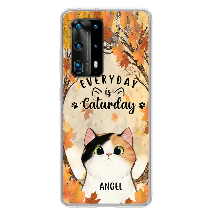 Custom Personalized Cat Phone Case For Oppo/Xiaomi/Huawei - Gift Idea For Cat Lover - Up to 6 Cats - Everyday Is Caturday